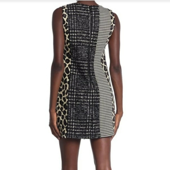 Alice + Olivia Clyde Pattern Mix Wool Blend Shift Dress-Size 14 (NWT) - Picture 2 of 7